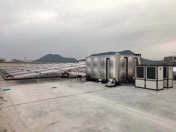 杭州天睿精密科技有限公司太阳能加空气源热水工程